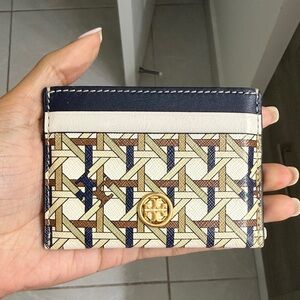 Tory Beuxh Card Holder with Gold Accent